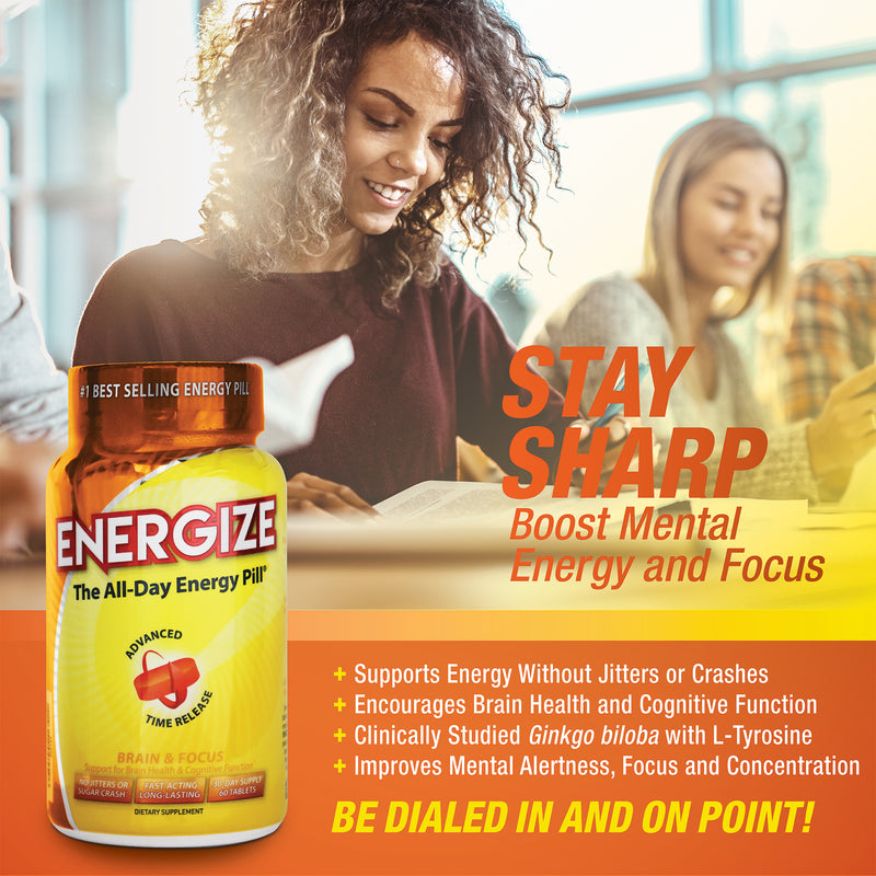 ENERGIZE™ Brain & Focus All-Day Energy Pill (60 Count)